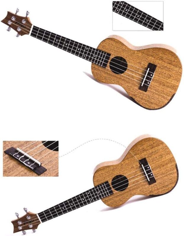 MegArya 21-inch Beginner Mahogany Wood Concert Ukulele Hawaii Kids Guitar with Gig Bag, Multicolour