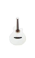 MegArya G38W Acoustic Guitar with 5mm Foam Bag, Strap & Picks, White