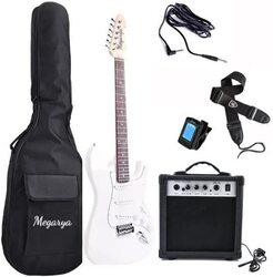 Aiersi Pacifica Series AC542 Electric Guitar Combo With Bag, White