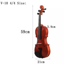 MegArya 4/4 Size Student Acoustic Violin With Case/Bow/Rosin And Violin Stand, Natural