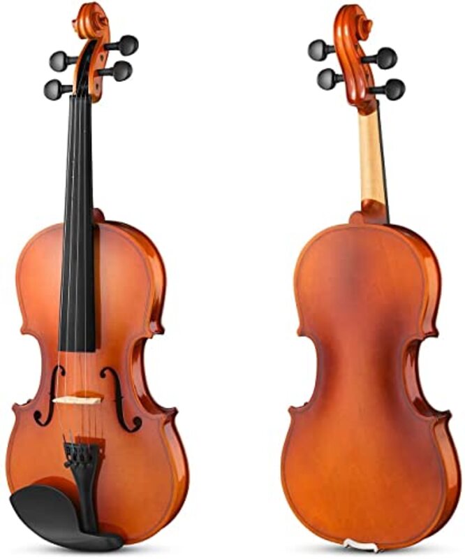 Megarya Violin with Case, Rosin and Bow, Brown