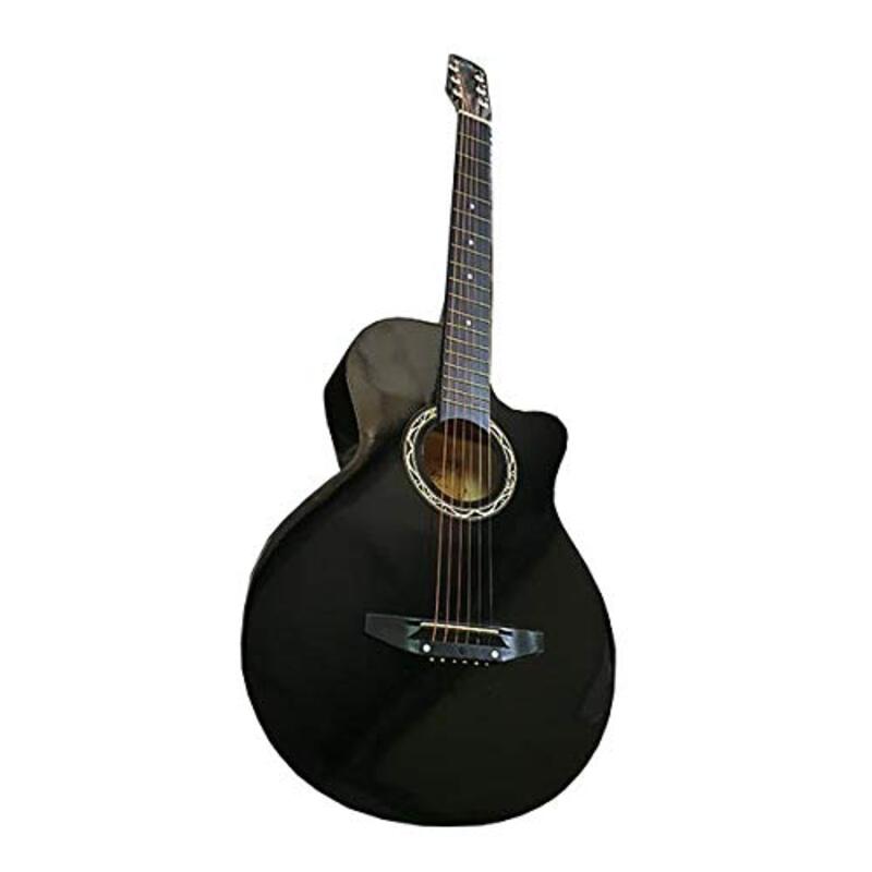 MegArya G38 Acoustic Guitar, Black