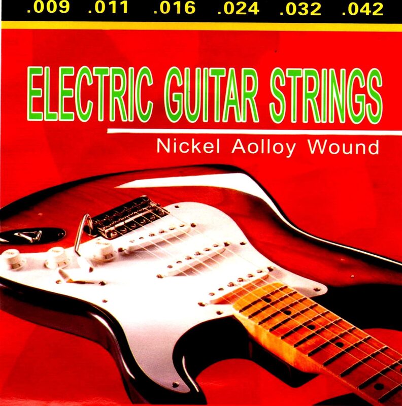 MegArya Electric Guitar Nickel Alloy Wound Strings, Silver