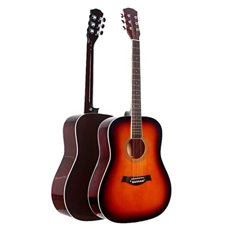 MegArya G38 3TS 38-inch Acoustic Guitar, Rosewood Fingerboard, Brown