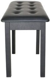 MUOart Wooden Piano Bench Stool with Music Storage, Black