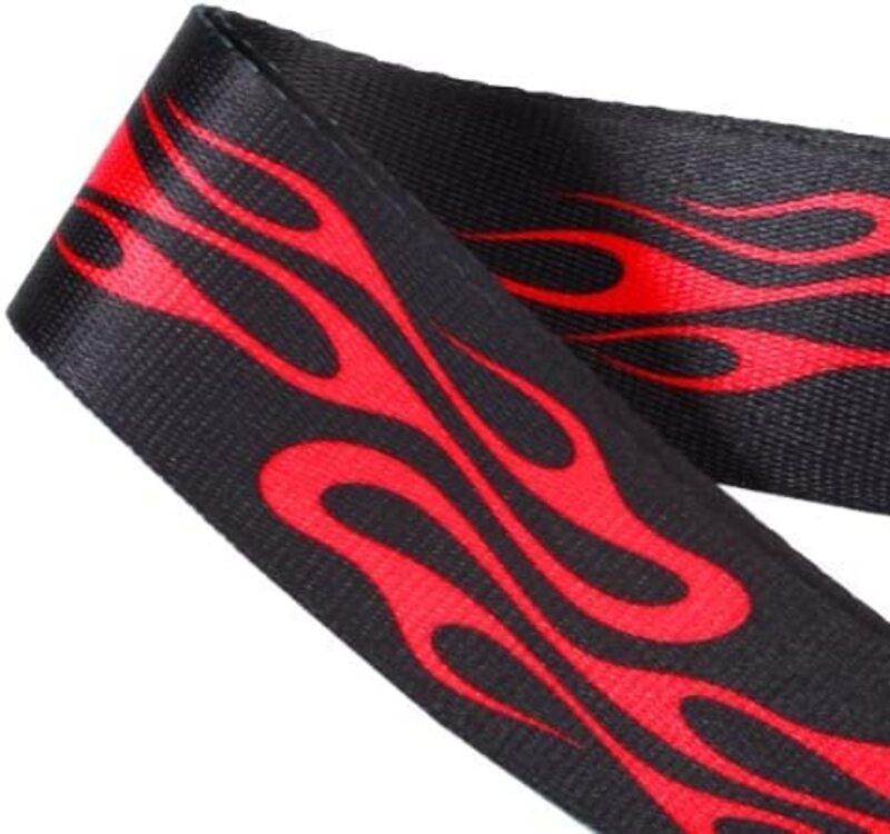 Guitar Strap Adjustable Guitar Strap/Bass Strap Cotton Strap, Black/Red