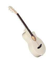 MegArya G38 Acoustic Guitar, Black/White