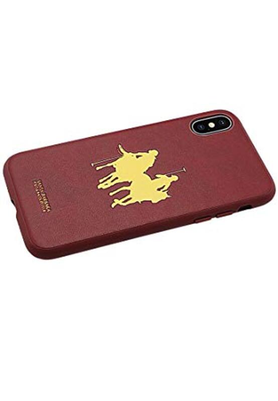 Apple iPhone XS Mobile Phone Case Cover, Red/Gold