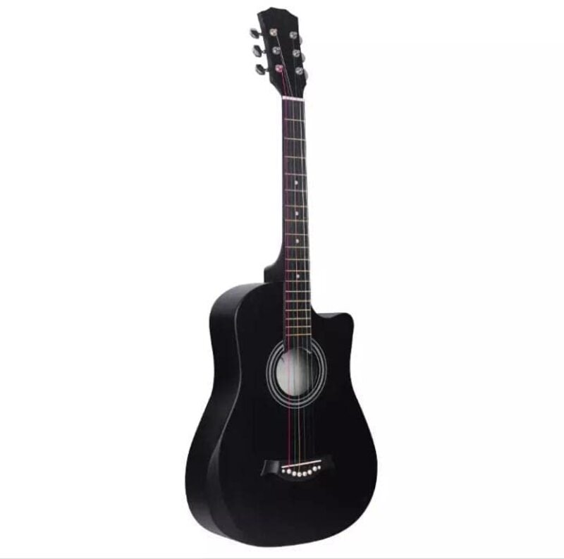 MegArya Acoustic Guitar, FS80C, Black