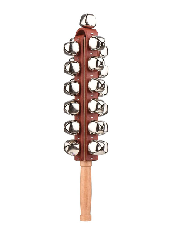 

MegArya Wooden Hand Jingle Bells, Brown