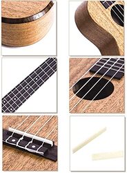 MegArya 21-inch Beginner Mahogany Wood Concert Ukulele Hawaii Kids Guitar with Gig Bag, Multicolour