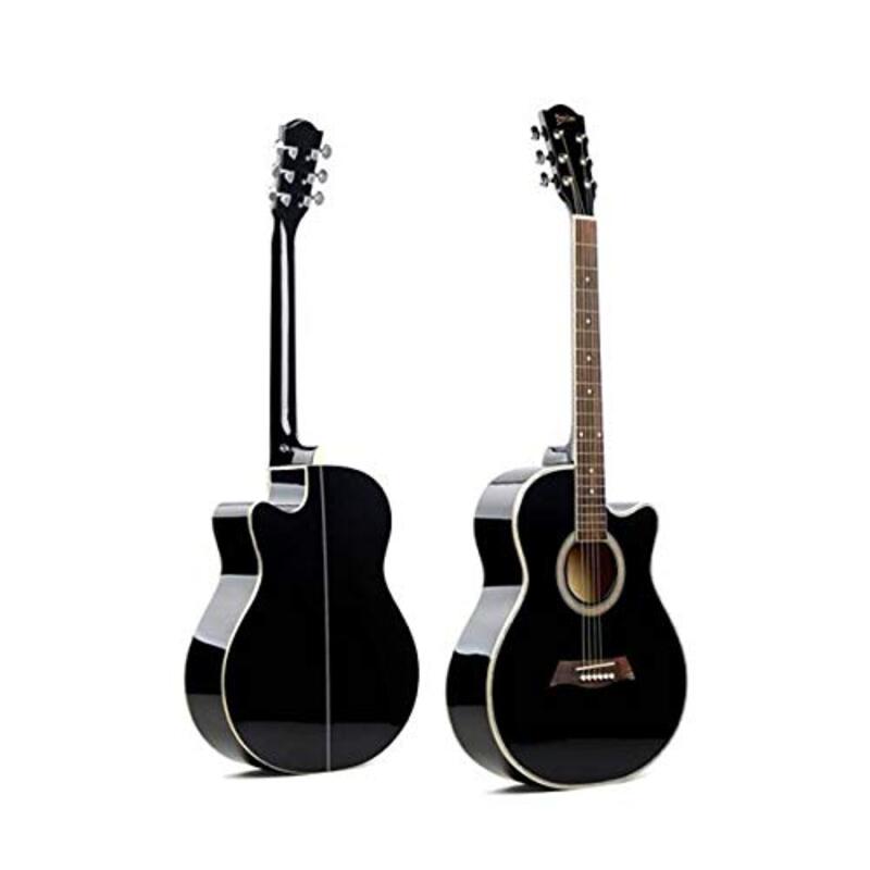 MegArya G40 Acoustic Guitar, Black