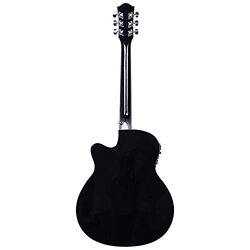 MegArya Full Size Guitar Frontier Series With Set of Strings, Strap, Picks And Bag, Black
