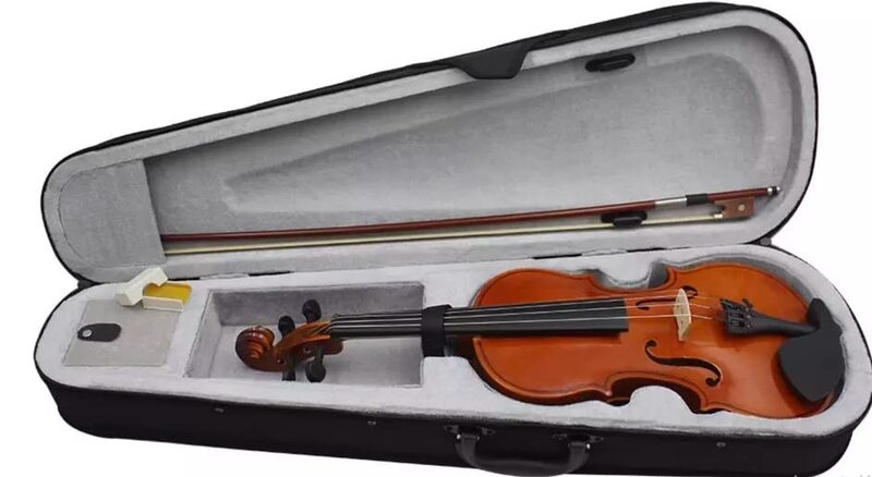 MegArya 3/4 Student Violin with Bow/Rosin and Carrying Case, Brown