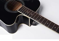 MegArya Acoustic Guitar For Kids, Adults and Beginners, Size 38 Cutaway, Black