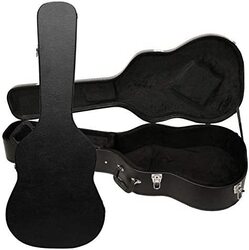 MegArya 41-inch Acoustic Guitar Leather Case, Black