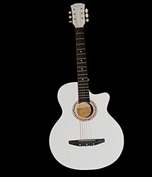 MegArya G38 Acoustic Guitar, Black/White