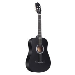 Bingyu 38-inch Classic Acoustic Guitar with 6 Strings for Students Beginners, Black