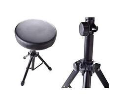 Folding Music Guitar Keyboard Stool Rock Band Drum Piano Chair Seat, Black