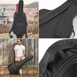 Oxford Acoustic Guitar Backpack Bag, 40/41 Inch, Black