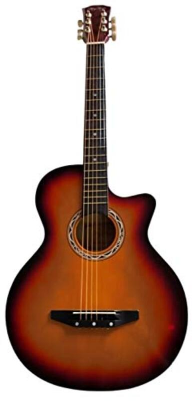 MegArya G38 Sun Burst Acoustic Guitar, Brown