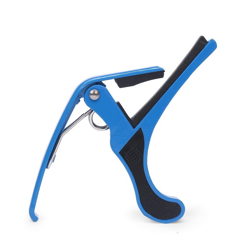 Juarez One Handed Trigger Guitar Metal Capo, JRZ250, Blue