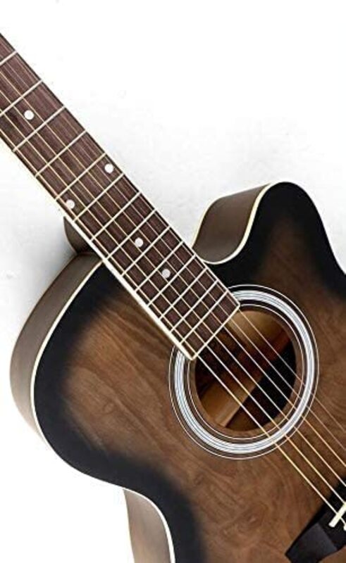 Caravan Music Acoustic Guitar, HS-4040TBK, Brown