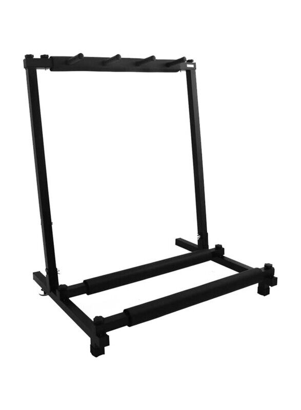 

Generic Foldable 3-Way Multiple Guitar Holder with Wheels, Black