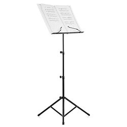 Daseey Foldable Sheet Music Tripod Stand Holder With Carry Bag, Black