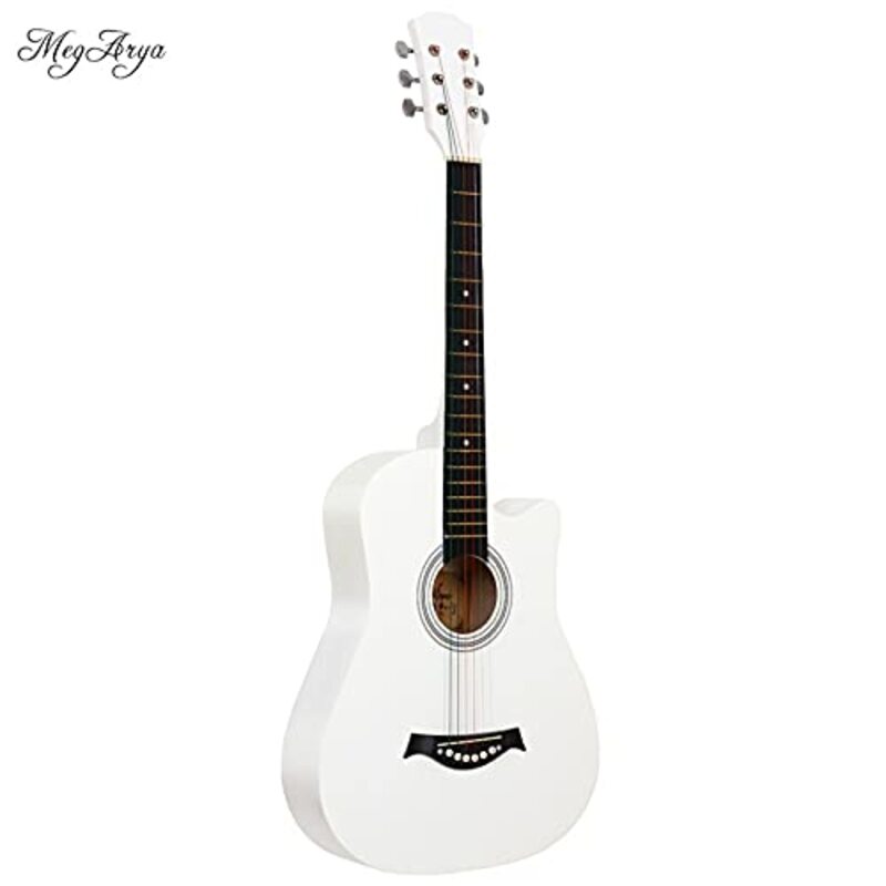 MegArya Natural Beginners Acoustic Guitar With Bag, Beige