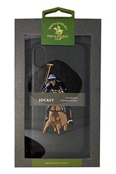 Apple iPhone X Jockey Print Leather Mobile Phone Case Cover, Black