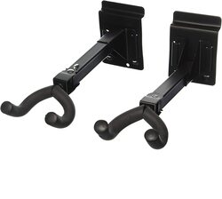 MegArya Adjustable Guitar & String Instrument Hanger Hook Holder, 2-Pieces, Black