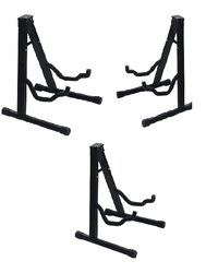 MegArya Portable A-frame Guitar Floor Stand for Acoustic Classic Guitar Stand, 4 Pieces, Black