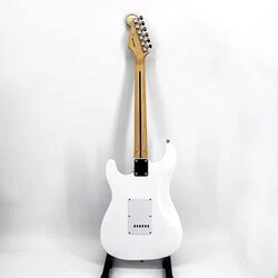 MegArya 6-String Solid Body Alder Body Stainless Steel Frets Plastic Pearl Pick guard Electric Guitar, White