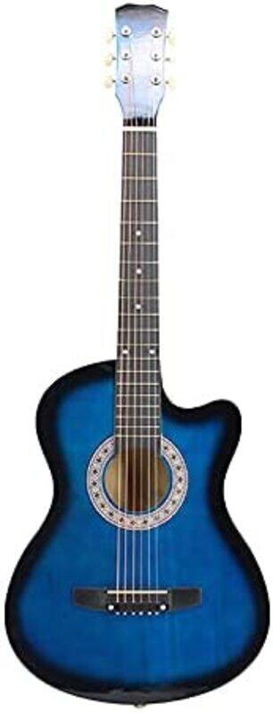 

MegArya G38 Acoustic Guitar With Bag & Stand & Pick & Belt, Blue