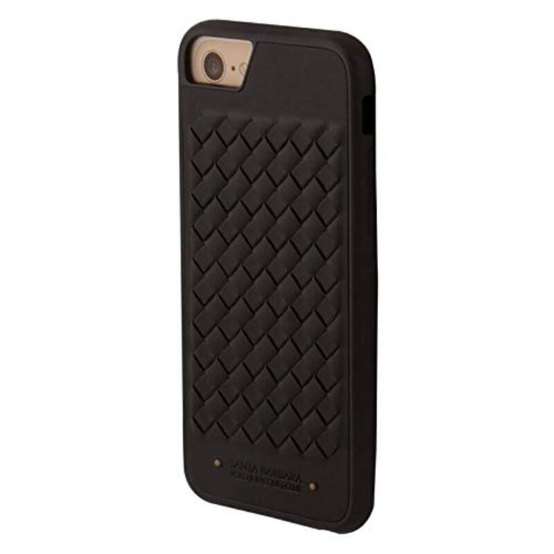 Santa Barbara Polo & Racquet Club Apple iPhone 7 leather Mobile Phone Case Cover, Black