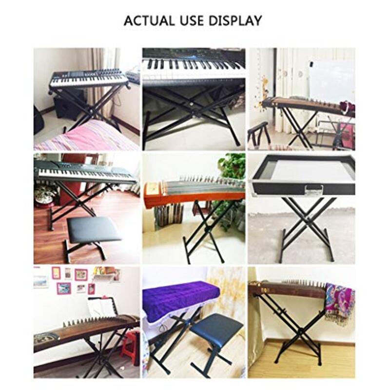 100cm High Portable X Type Stand for Piano/Keyboard/Synthesizer for 61/88 Keys (Colour :, Size : High 100Cm), Black