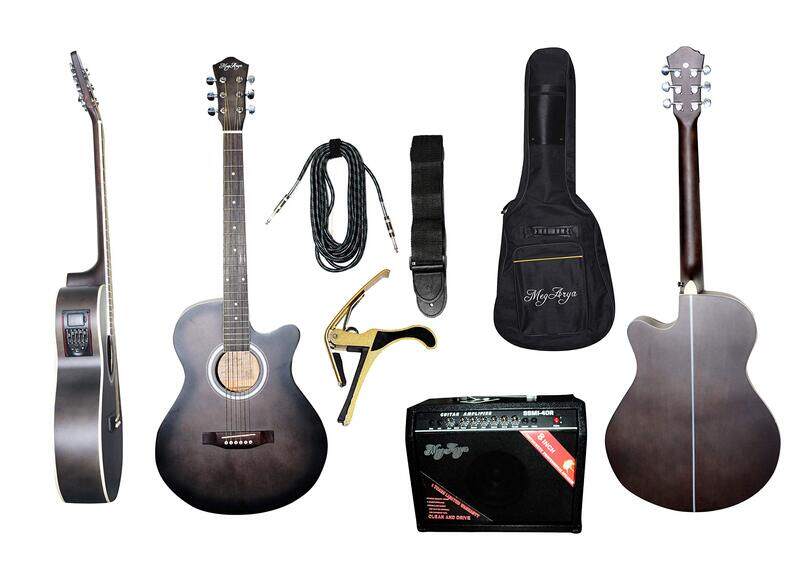 

MegArya BKS Semi Acoustic Guitar with Equaliser, Black
