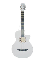MegArya G38 Beginners Acoustic Guitar, Glossy White