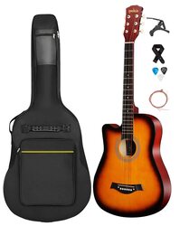 MegArya Acoustic Guitar Combo Pack Bag, Sunburst