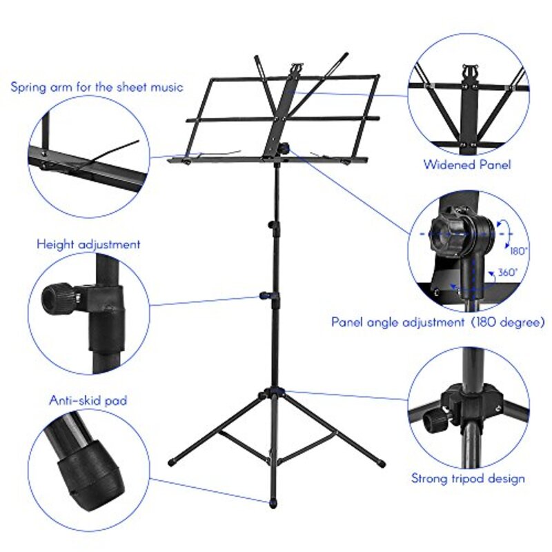 Rubik Music Sheet Stand, Black