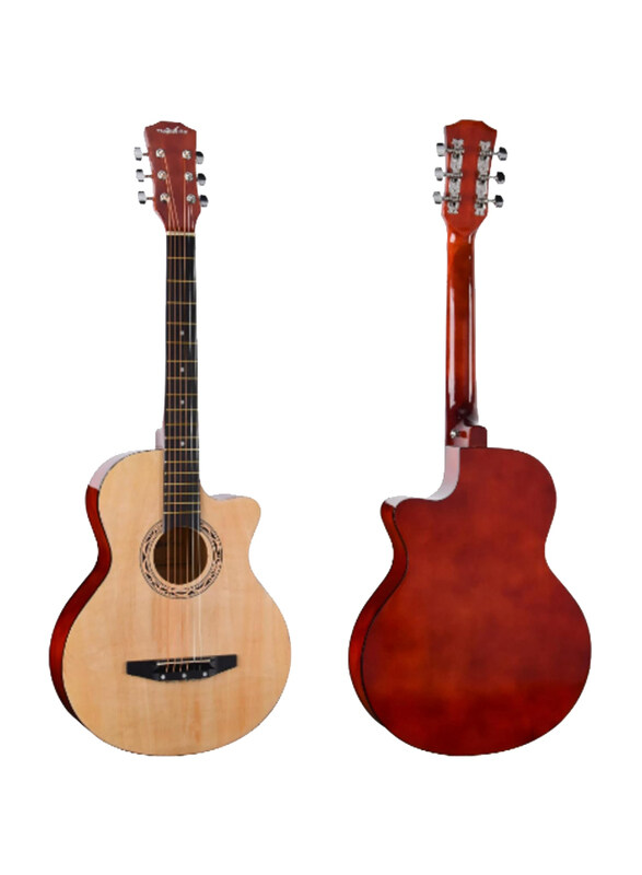 

MegArya 38C Acoustic Steel Premium Cutaway Design String Guitar with Carry Bag, Natural