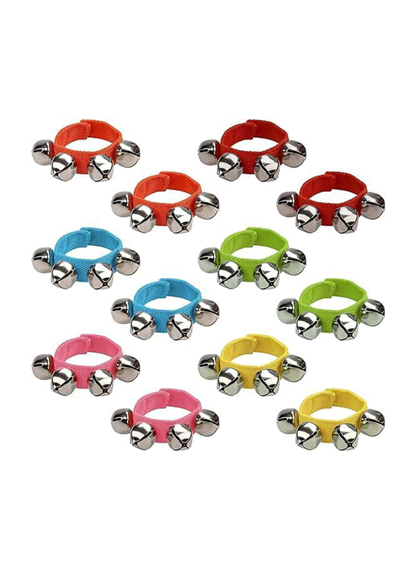 

MegArya Jingle Bell Wrist & Ankle Band Set in 6 Colours, 12 Pieces, Multicolour