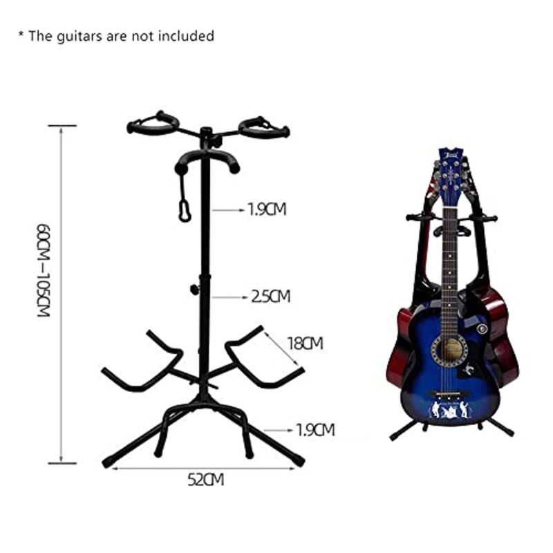 MegArya Adjustable Guitar & String Instrument Hanger Hook Holder, Black