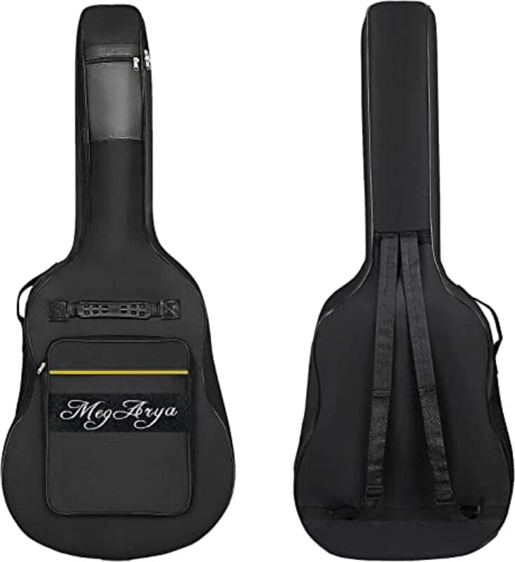 MegArya Acoustic Guitar with Bag/Picks Strap and Stand, Multicolour