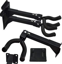 MegArya Adjustable Guitar & String Instrument Hanger Hook Holder, 2-Pieces, Black