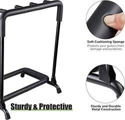 MegArya 3 Holder Multi Guitar Folding Stand, Black