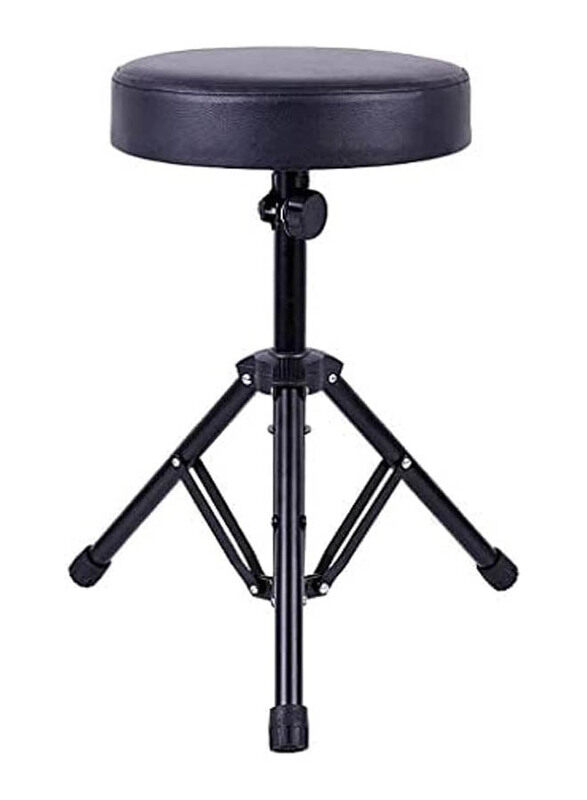 

MegArya Drum Playing Folding Stool with Adjustable Seat, Black