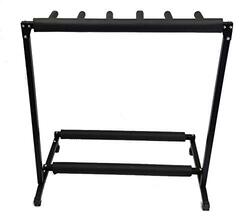 Musician's Supply JHGS-5 Zenison Folding Padded Organizer Stand for Five Multiple Instrument Display Rack, Black