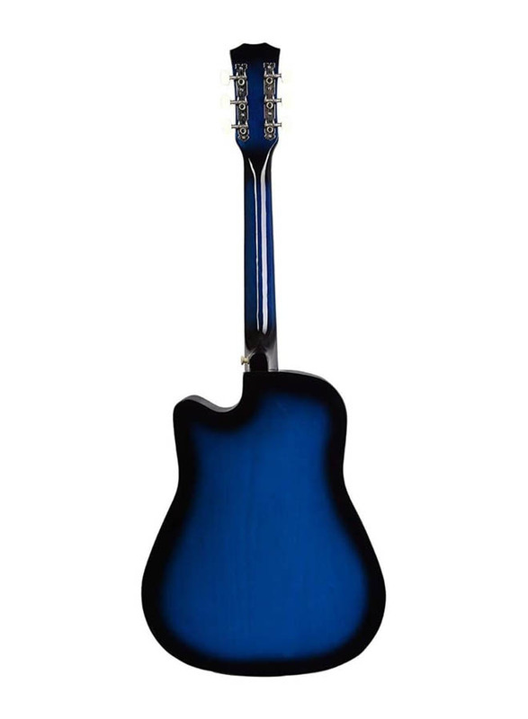 MegArya MF38 Flamingo Series Acoustic Guitar, Linden Wood Fingerboard, Blue